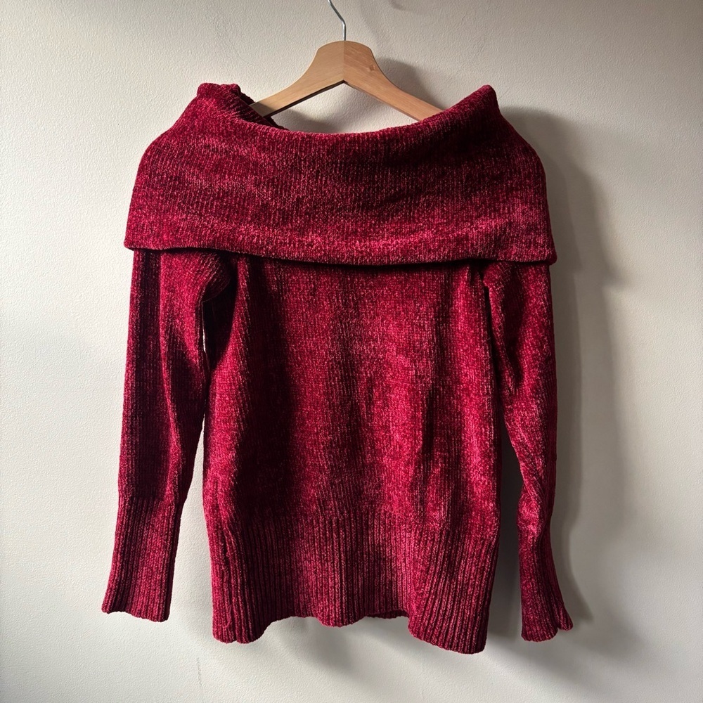 White House Black Market Elegant Turtleneck Red Sweater